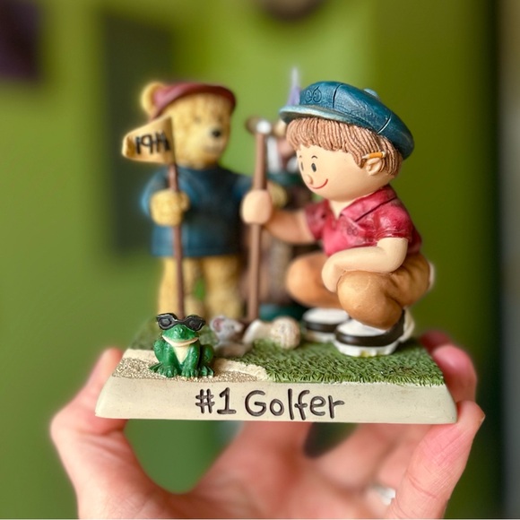VTG 3D Golfer Golfing Bear Animals & Friend Zingle-Berry Collectible Figurine - Picture 13 of 13